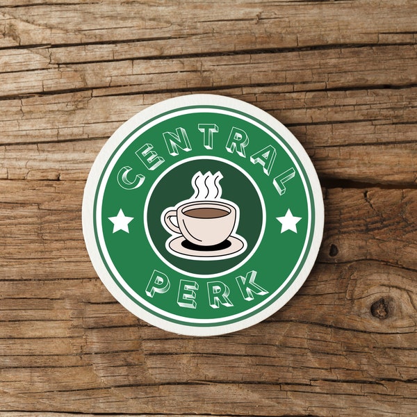 Friends TVShow Inspired Central Perk PNG, Green Pink and Blue, Steaming hot Coffee, Friends PNG