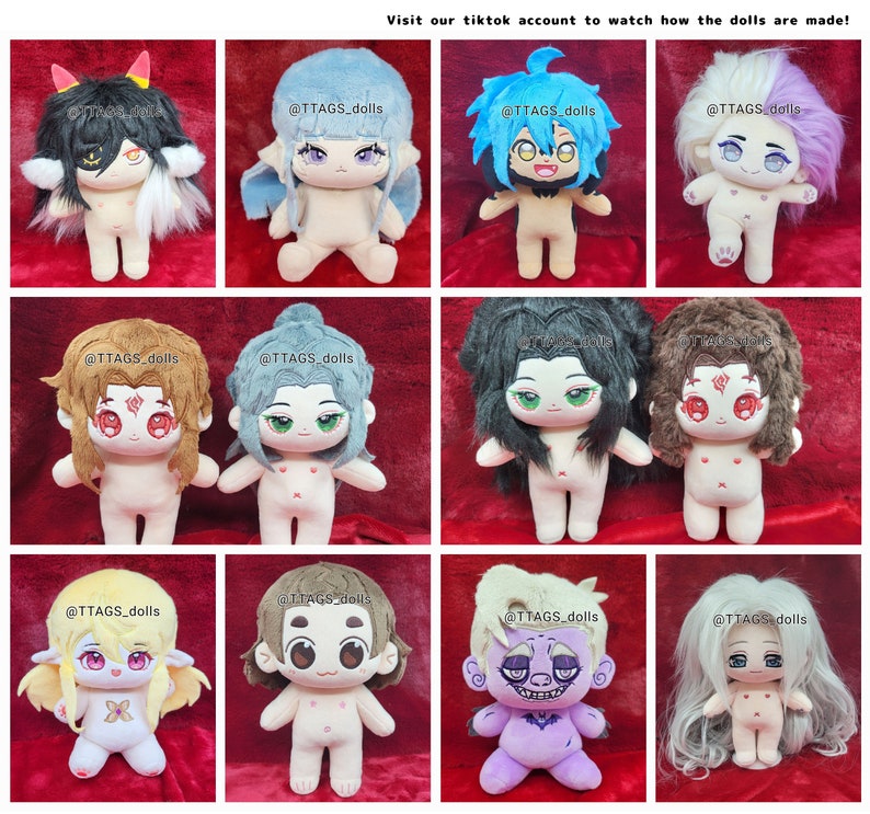 Custom 20cm Doll Commission Any Character to a Doll Anime KPOP JPOP Idol App Game Vtuber Person FF14 DnD Manga Manhwa Original OK image 5