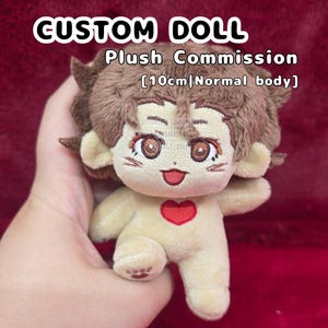 Encargo de muñeco de peluche personalizado de 10 cm - Cuerpo normal