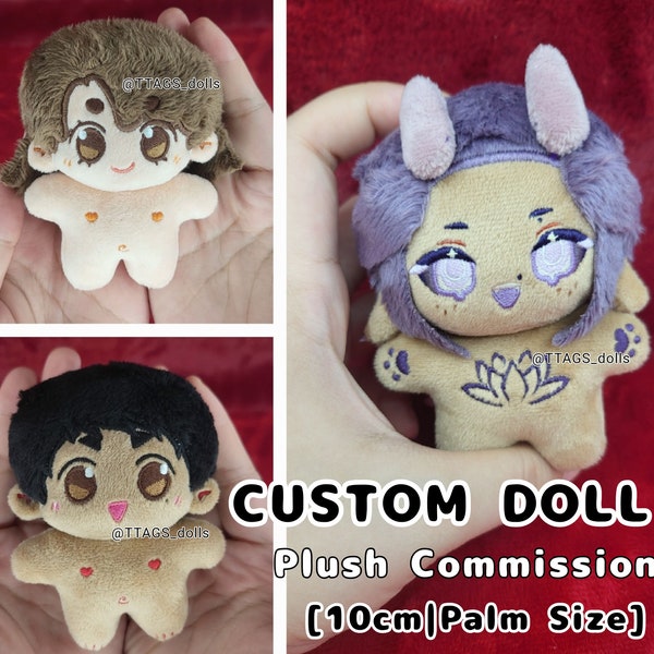 Comisión personalizada de muñecas de algodón de 10 cm: ¡cualquier personaje en un peluche del tamaño de la palma de la mano! Anime KPOP JPOP Idol Vtuber Persona Manga Manhwa Original ¡OK!