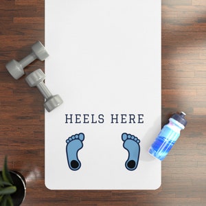 UNC Chapel Hill - &quot;Heels Here&quot; -Rubber Yoga Mat