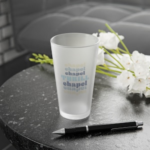 UNC Chapel &quot;Thrill&quot; Tar Heels - Frosted Pint Glass, 16oz
