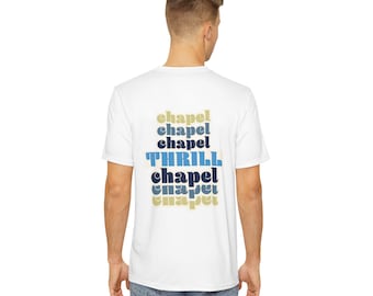 Camiseta de poliéster para hombre de UNC Chapel "Thrill" Tar Heels (AOP)