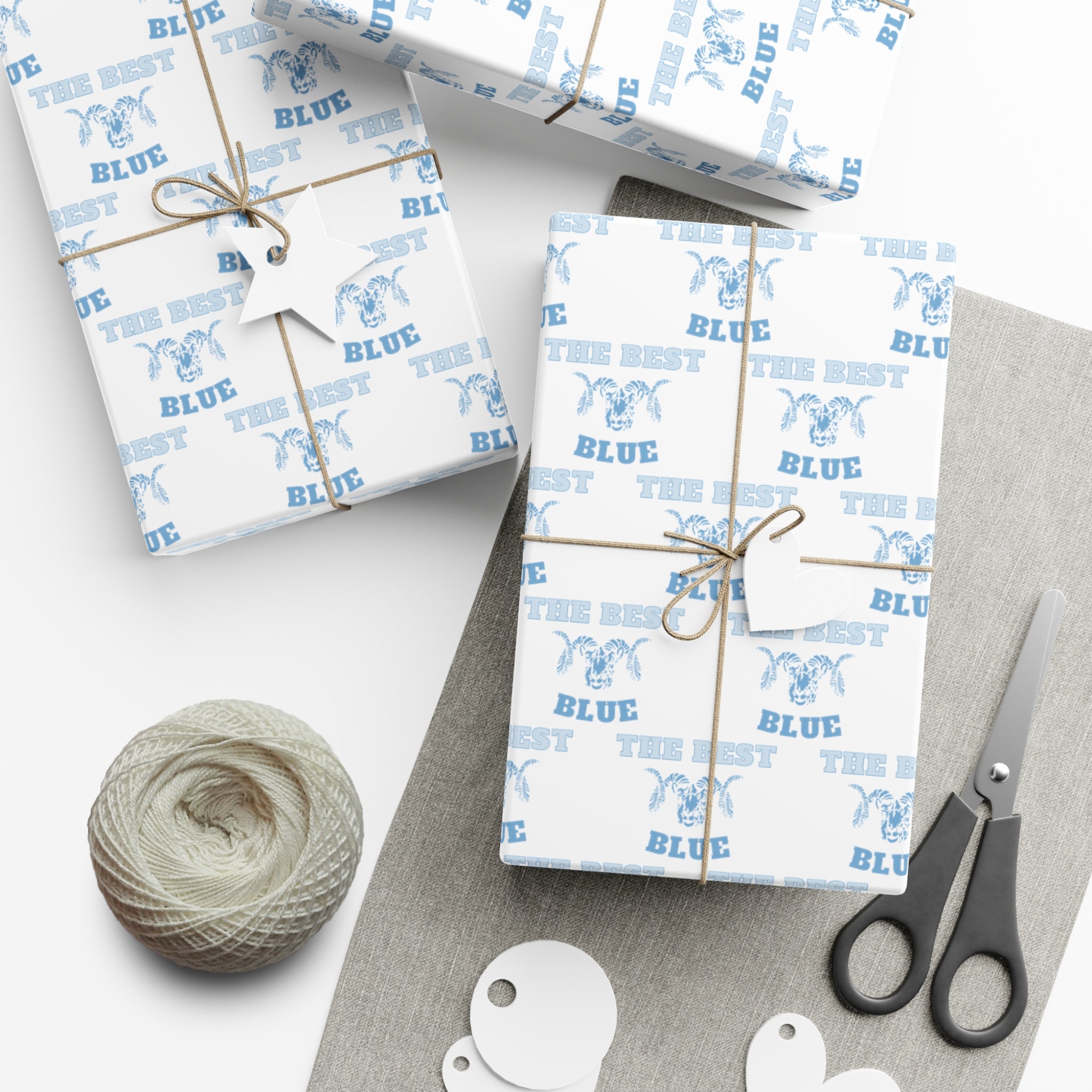 Gift Wrap Papers | UNC Chapel Hill v. Duke | The Best Blue | Alma Mater | Chapel Thrill | North Carolina | Graduation Gift | Carolina Blue