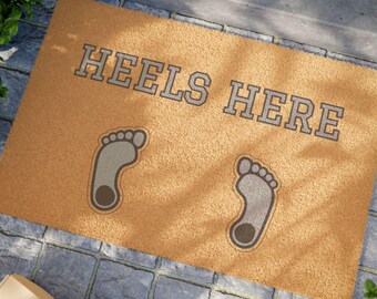 UNC Chapel Hill-deurmat - 'Hiels Here'-ontwerp voor fans van teerhielen