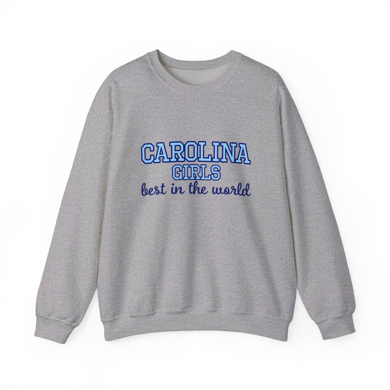 UNC Chapel Hill - Carolina Girls, best in the world - uniseks sweater met ronde hals en zware mix afbeelding 3