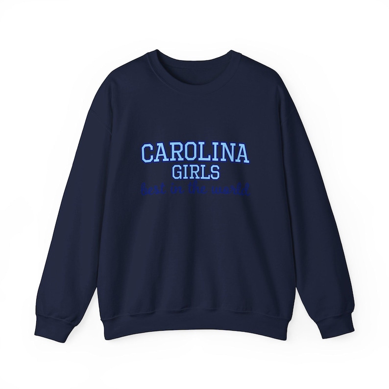 UNC Chapel Hill - Carolina Girls, best in the world - uniseks sweater met ronde hals en zware mix afbeelding 5