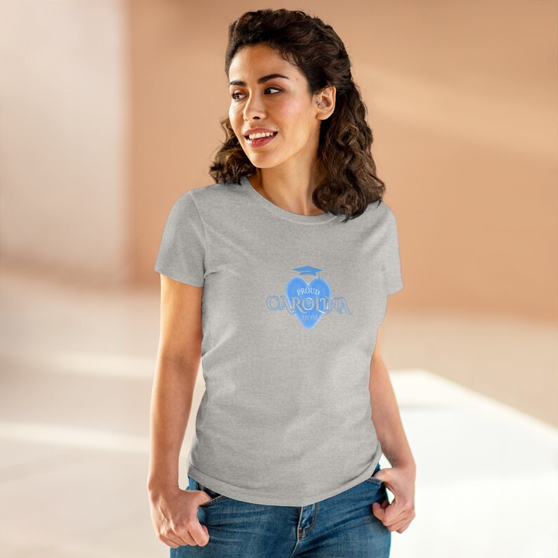 Women's Midweight Cotton Tee | UNC Chapel Hill Mothers Day | Alma Mater | Chapel Thrill | North Carolina | Graduation Gift | Carolina Blue image 9