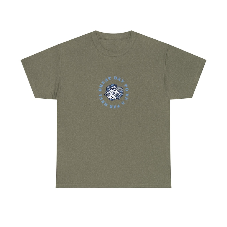 Unisex Heavy Cotton Tee UNC Chapel Hill | Great Day to be a Tar Heel | Carolina Fever | North Carolina | Graduation Gift | Carolina Blue image 4