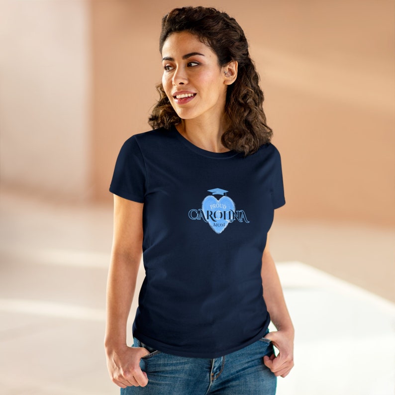 Women's Midweight Cotton Tee | UNC Chapel Hill Mothers Day | Alma Mater | Chapel Thrill | North Carolina | Graduation Gift | Carolina Blue image 1