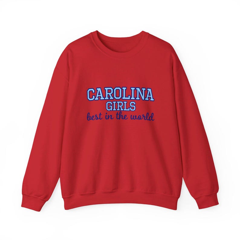 UNC Chapel Hill - Carolina Girls, best in the world - uniseks sweater met ronde hals en zware mix afbeelding 6