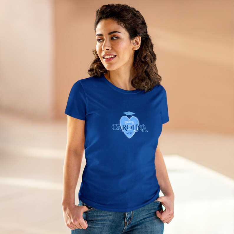 Women's Midweight Cotton Tee | UNC Chapel Hill Mothers Day | Alma Mater | Chapel Thrill | North Carolina | Graduation Gift | Carolina Blue image 3