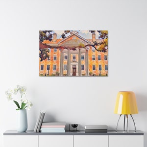 UNC Chapel Hill Tar Heels Old Well Polyester Canvas