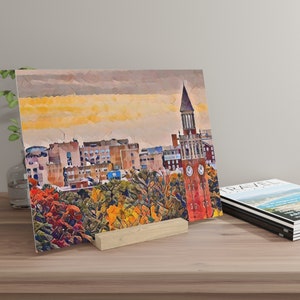 UNC Chapel Hill Tar Heels Bell Tower Gallery Board with Stand
