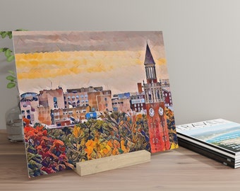 UNC Chapel Hill Tar Heels Bell Tower Gallery Board with Stand