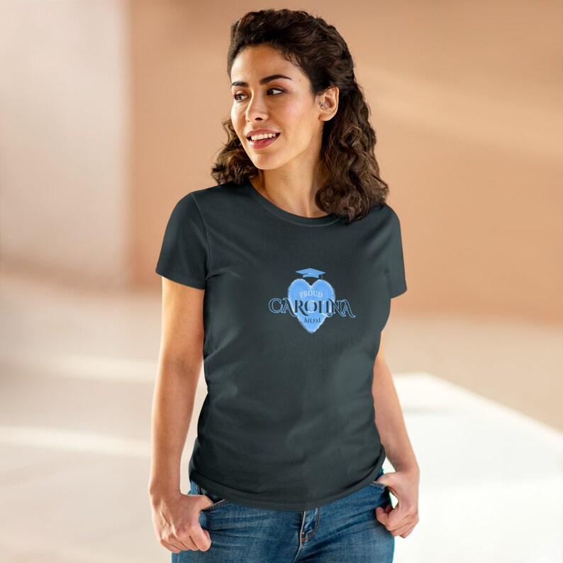 Women's Midweight Cotton Tee | UNC Chapel Hill Mothers Day | Alma Mater | Chapel Thrill | North Carolina | Graduation Gift | Carolina Blue image 10