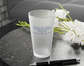 UNC Chapel Hill - Carolina Girls, beste ter wereld - matglas, 16 oz