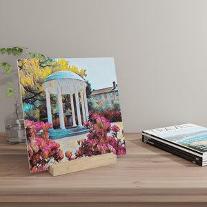 UNC Chapel Hill Tar Heels Old Well Gallery Board with Stand