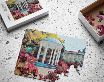 Rompecabezas de 30 piezas de Tar Heels Old Well de la UNC Chapel Hill