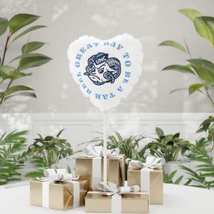 Balloon (Round and Heart-shaped) | UNC Chapel Hill | Great Day to be a Tar Heel | Chapel Thrill | North Carolina | Graduation Gift image 1