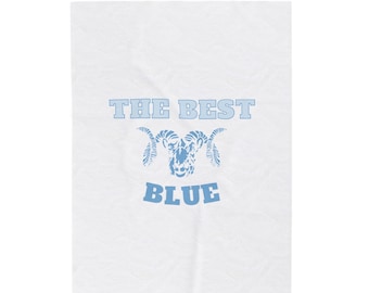 Velveteen Plush Blanket UNC Chapel Hill v. Duke | Alma Mater | Chapel Thrill | North Carolina | Graduation Gift | Carolina Blue