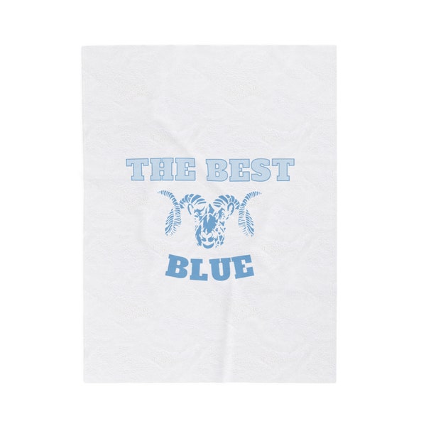 Velveteen Plush Blanket UNC Chapel Hill v. Duke | Alma Mater | Chapel Thrill | North Carolina | Graduation Gift | Carolina Blue