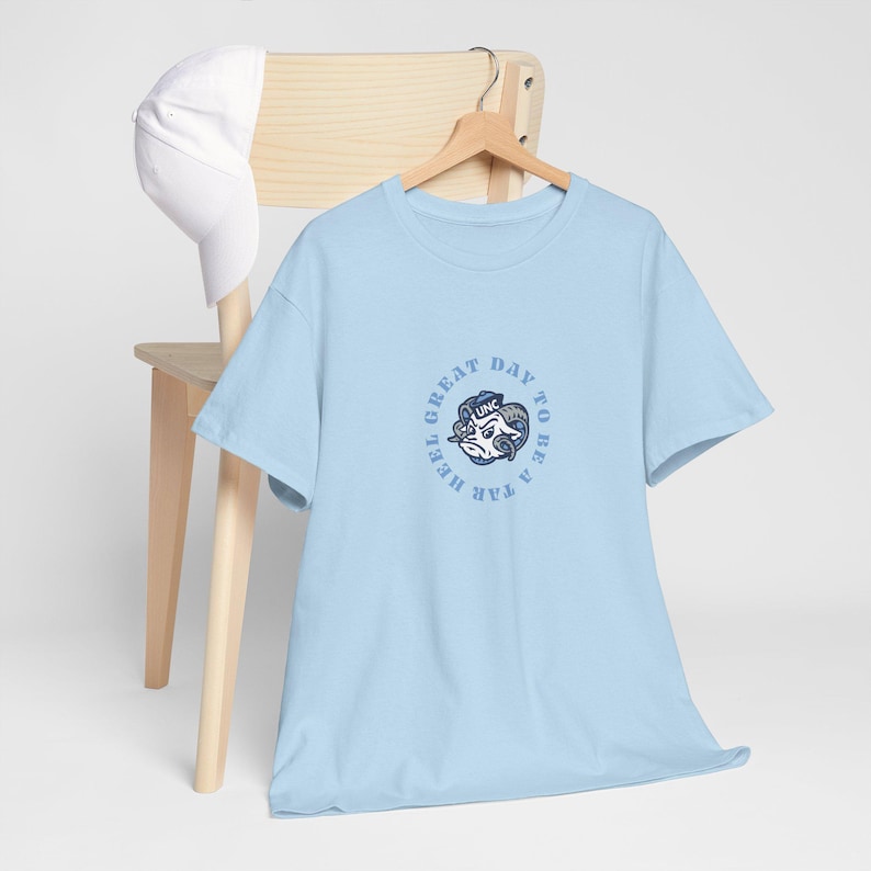 Unisex Heavy Cotton Tee UNC Chapel Hill | Great Day to be a Tar Heel | Carolina Fever | North Carolina | Graduation Gift | Carolina Blue image 8