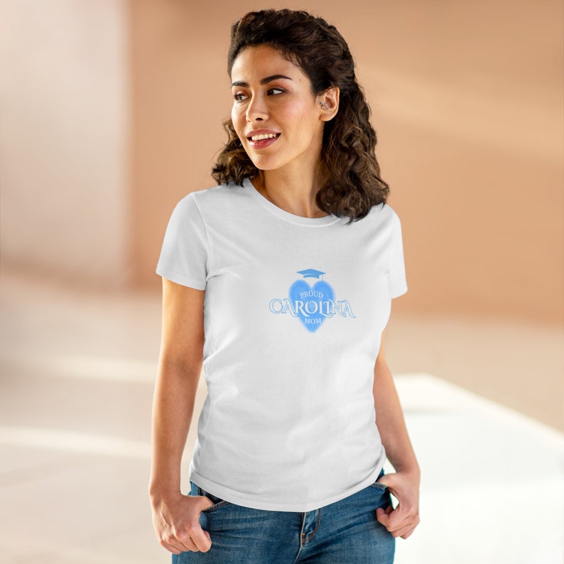 Women's Midweight Cotton Tee | UNC Chapel Hill Mothers Day | Alma Mater | Chapel Thrill | North Carolina | Graduation Gift | Carolina Blue image 5