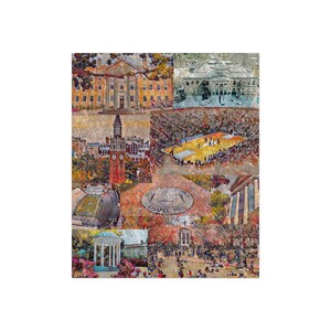 UNC Chapel Hill Crushed Velvet Blanket | Watercolor Campus | Chapel Thrill | North Carolina | Graduation Gift | Carolina Blue image 3