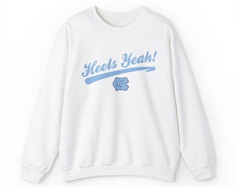 UNC Chapel Hill Tar Heels - Heels Yeah! - Felpa girocollo unisex in misto pesante