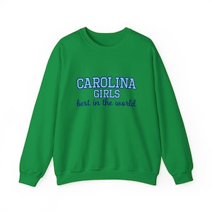 UNC Chapel Hill - Carolina Girls, best in the world - uniseks sweater met ronde hals en zware mix afbeelding 4