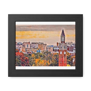 UNC Chapel Hill Tar Heels Bell Tower Framed Poster, Horizontal