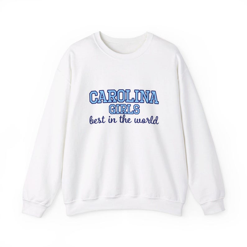 UNC Chapel Hill - Carolina Girls, best in the world - uniseks sweater met ronde hals en zware mix afbeelding 1