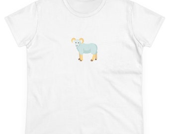 UNC Chapel Hill Rameses Mascot Cartoon | Chapel Thrill | North Carolina | Graduation Gift | Carolina Blue | Women's Midweight Cotton Tee
