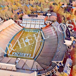 UNC Chapel Hill | Watercolor Campus | Digital Print Download | Carolina Blue | Tar Heels | Graduation Gift | Poster Art Home and Dorm Decor