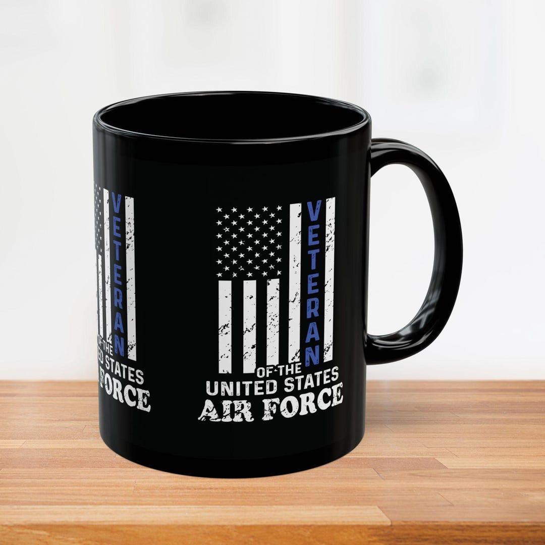 Air Force Veteran Mug - US Air Force Patriotic Coffee Cup, American ...