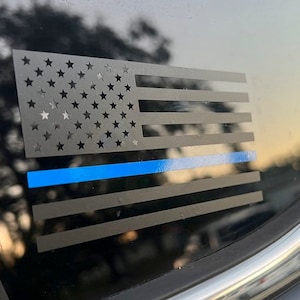 Thin Blue Line American Flag