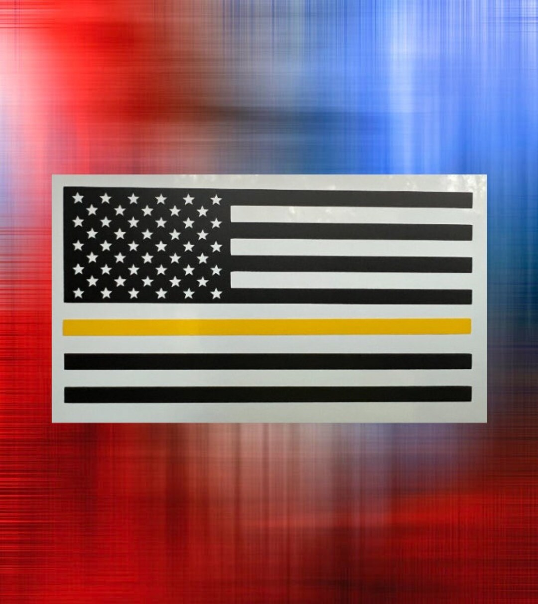 Thin Gold Line American Flag Etsy