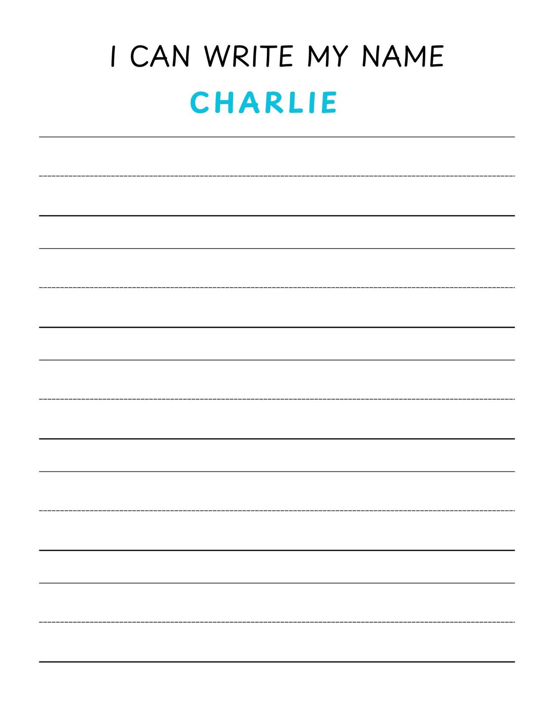Custom Name Tracing Sheet | Handwriting Practice | Busy Book ...
