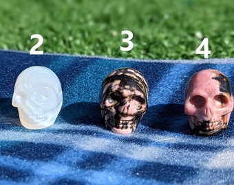 Crystal Skull Mini Carving - 1&quot; free standing