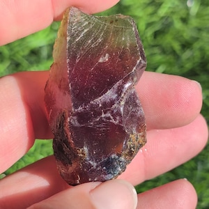 Raw Sumatran Amber Piece, Shines Blue tint in the sunlight.  Rare form of Indonesian Amber. Blue6