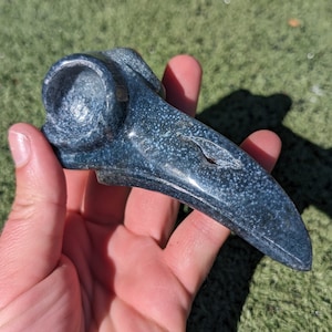 Grape Agate Purple  Raven Skull, Rare, 4.3", Crystal Raven Skull, Crystal Crow Skull. CrowG2