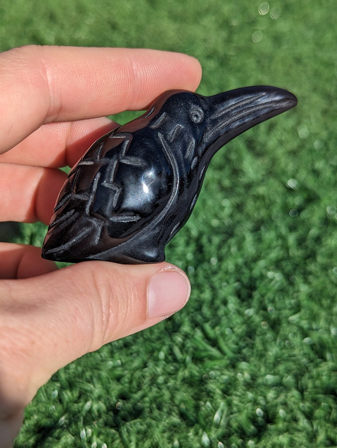 Obsidian Bird Carving. 3 Long Bird Statue Obsidian - Etsy UK