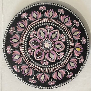 Handpainted Mandala Wall Art - 12 inch