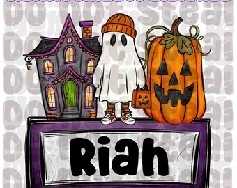 アクリルネームハロウィンガチャ かわいい紫のハロウィンネームプレート ハロウィン カスタマイズ可能