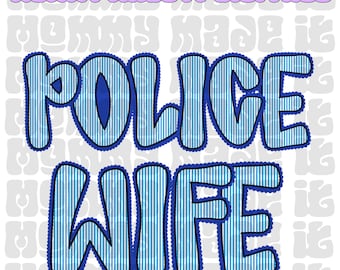 Police Wife Design: Back the Blue Sublimation PNG (Digital Download)