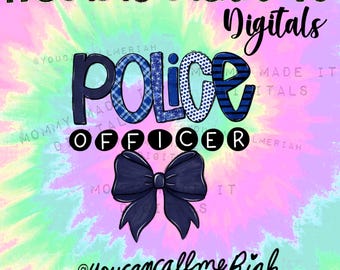 Police Officer PNG - Back the Blue Sublimation Design (Digital Download)
