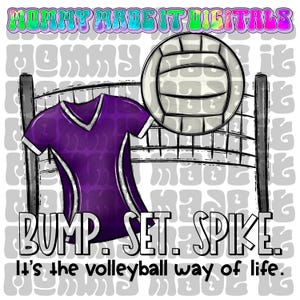 Purple Volleyball PNG Design: Sports Graphic (Digital Download
