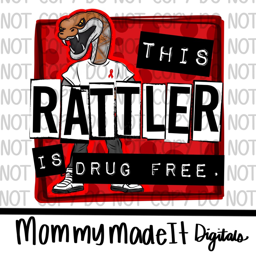 Rusty Rattler Logo Design Red Ribbon Week Rattler Mascot PNG: School Spirit Design (digital ...