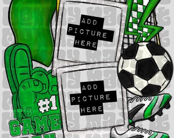 ¡Es día de partido de fútbol! PNG – Diseño fotográfico deportivo (Descarga digital)